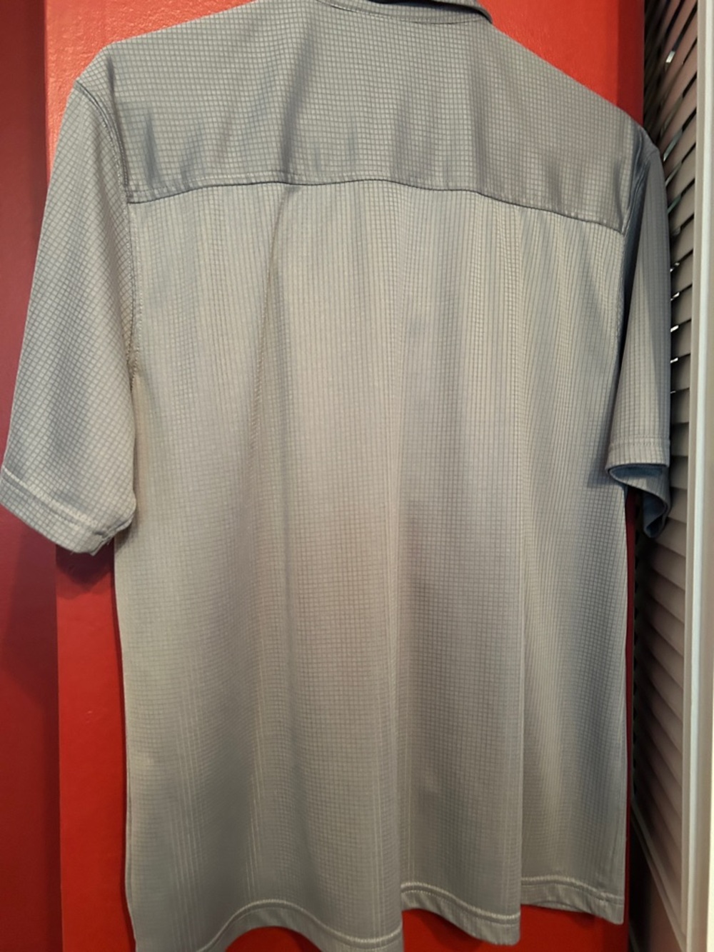 Men's Short-Sleeve Button Polo Shirt super Light Gray summer m - Picture 4 of 5
